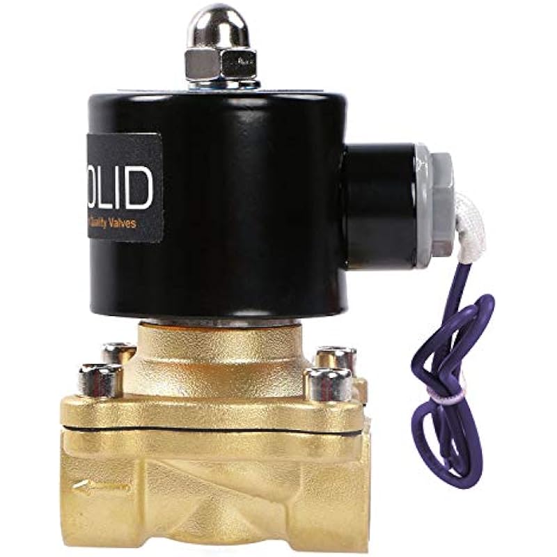U.S. Solid 1/2 NPT Brass Electric Solenoid Valve 12V DC Normally Closed VITON 0.5 Inch 상세이미지 5