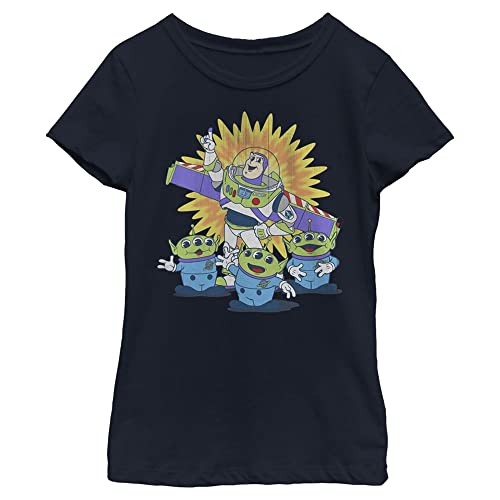 Image of Girl's Toy Story Buzz Lightyear and Aliens T-Shirt