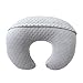 ESEN Nursing Pillow and Body Positioner for Breast Feeding and Bottle Feeding, Ultra Soft Baby Breastfeeding Pillows with Removable Nursing Pillow Cover for More Support for Mom and Baby (Gray)