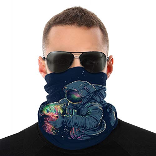 Colorful Jellyfish Astronaut Seamless Face Mask Bandanas Headwear Headband...