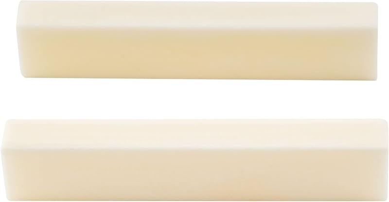 Musiclily Tuerca de Guitarra de Hueso Básica en Blanco 52x6x10mm 2 Piezas | para Martin Guitarra Acústica y Clásica