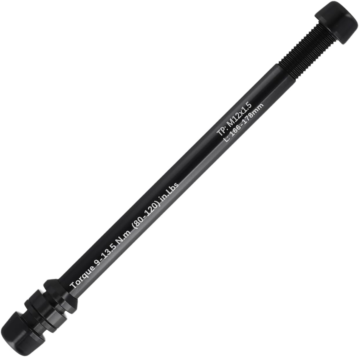 YUETTYY Bike Trainer Thru Axle Adapter,M12xP1.0/P1.5/P1.75 Aluminum Alloy Bike Trainer Shaft,Bicycle Front Wheel Adjustable Length Trainer Axle， For Bicycle Sports (M12x1.0 166-178)