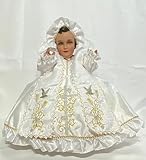 ROPON BLANCO 2025 Nino Dios Outfit, Trajecito Niño Dios, Baby Jesus Outfit, Baby Jesus dress, niño dios, Ropita de niño dios, ropa bebe niño dios. Trajecito para nino Dios (30 CENTIMETERS)