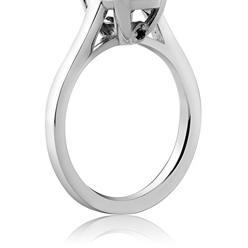 2-5 Cttw Gemstone Birthstone and Black Diamond Solitaire Ring for Women | 925 Sterling Silver | Oval 11X9MM and 1.5MM Accent Stone | Fine Jewelry for Engagement Wedding Anniversary Promise4