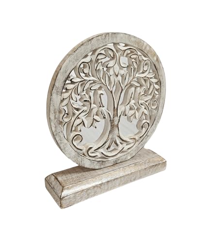 Escultura decorativa tallada en madera para mesa miniatura 6