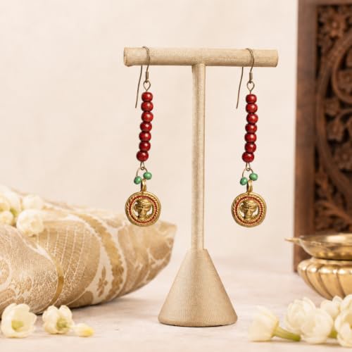 Image of Royal Queen & Empress Handcrafted Tribal Dhokra Earrings Collection for Women - Statement Ethnic Designs in Multiple Colours
