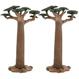 JOINPAYA Modelo de Árbol Baobab Miniatura 2 Piezas Decoración Realista para Mesa de Arena Adorno Creativo para Paisaje DIY Accesorio Ligero y Detallado para Manualidades