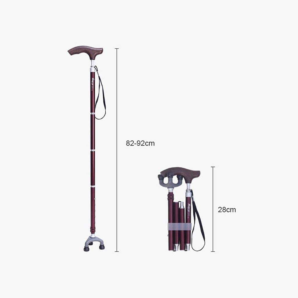 Laska, Regulowane laski do chodzenia Drewniany uchwyt Stop aluminium 82-92 cm Wielokolorowy 10 szt(Silver)