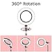 Ring Light OEBLD Dimmable with 3 Light Modes & 10 Brightness Level LED Ring Fill Lights for Phone Live Stream Makeup YouTube Shooting(B(only 10'' Ring Light))
