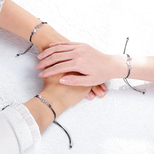 Image of Sunflower Jewellery Friendship Necklace for 3 4 Stainless Steel Heart-Shaped Necklace /Bracelet Three Hearts Composed of Friendship Necklace /Bracelet, Gifts for Friends