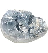 TUMBEELLUWA 75-150g Natural Irregular Blue Celestite Stone Decoration Reiki Healing Raw Crystal G...