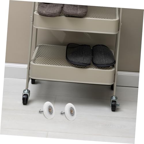 Ruedas para puertas correderas de ducha con ejes de cobre juego de 4 rodillos grandes planos 6