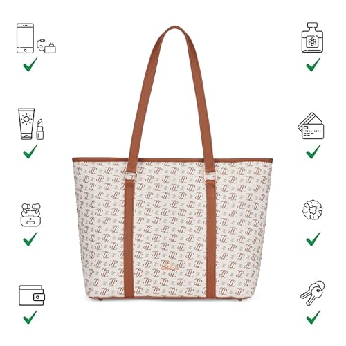 Image of Lavie Women's Mono LL Meryl Tote Bag for Women | Tote Handbag for Work | Ladies purse | Stylish Shoulder Bag | Gift for Women