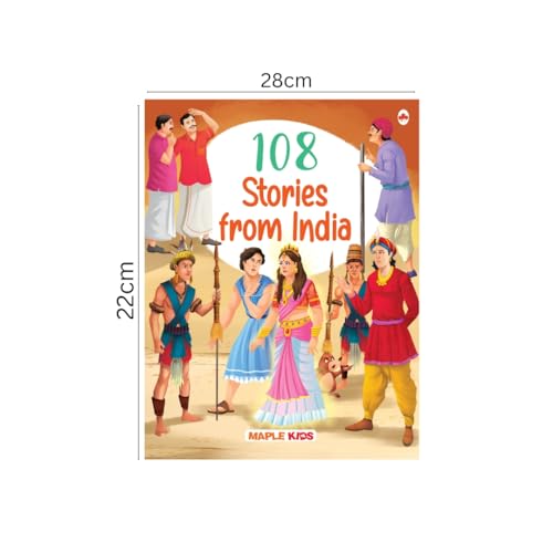 Image of 108 Stories from India (Illustrated) - Story Book for Kids - Stories for Children - Bedtime Stories - Moral Story Book - Cultural Stories for Children - Age 3+ - Read Aloud to Infants, Toddlers
