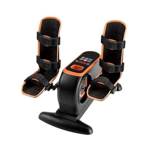 Under Desk Bike, Electric Pedal Exerciser for Seniors & Rehab Training with 12-Level Speed Adjustment, Motorized Arm/Leg Fitness Equipment with Smart Safety Stop & Free Arm/Hand Support Straps