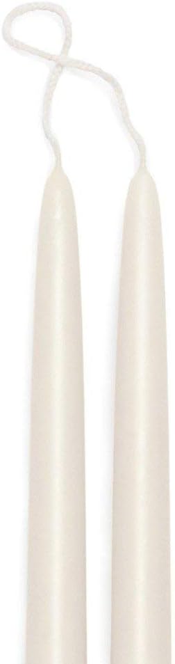 Extra Long Beeswax Blended Taper Candles - White Dripless Dinner Candles Sticks - 24 Inch Tall Taper Pair