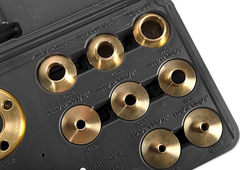 Image of WEN Solid Brass Router Template and Guide Bushing Set, 1-3 /16-Inch Base Plate, 11-Piece Kit (RT011A)