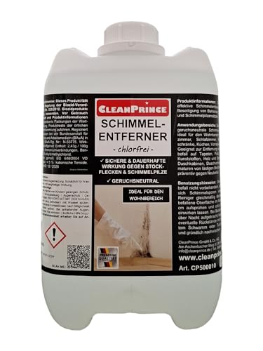5 Liter Kanister CHLORFREIER Schimmelentferner chlorfrei | Schimmel-Entferner, Wohnräume, Innen, Schimmelex, Anti Schimmel, Reiniger 5 Liter Kanister CHLORFREIER Schimmelentferner chlorfrei | Schimmel-Entferner, Wohnräume, Innen, Schimmelex, Anti Schimmel, Reiniger