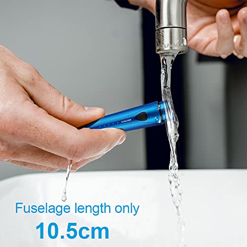 Arectech Mini Portable Shaver Pocket Razors Electric Razor For Men Usb Rechargeable Led Battery Display Best For Travel Shaves Touch Up Shaves Cordless Blue #TOP4