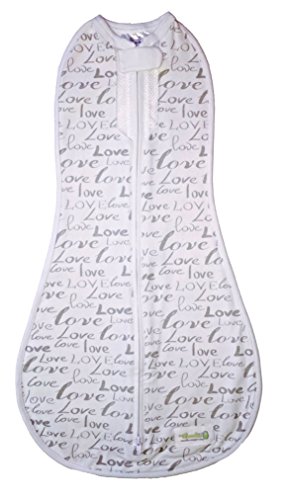 Woombie Air Nursery Swaddling Blanket - For Babies Up to 3 Months - Vented (Grey/White, 5-13 lbs)