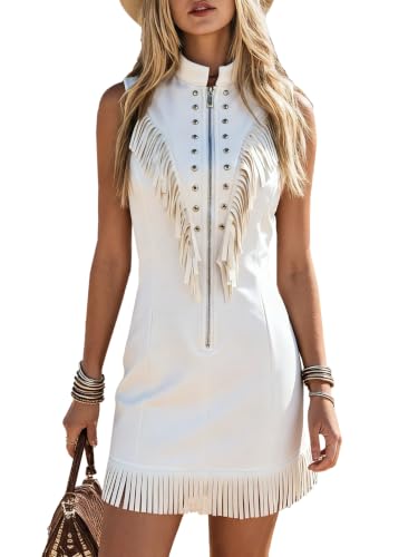 Vestido de mujer de ante cffdviz ideal para festivales country chic