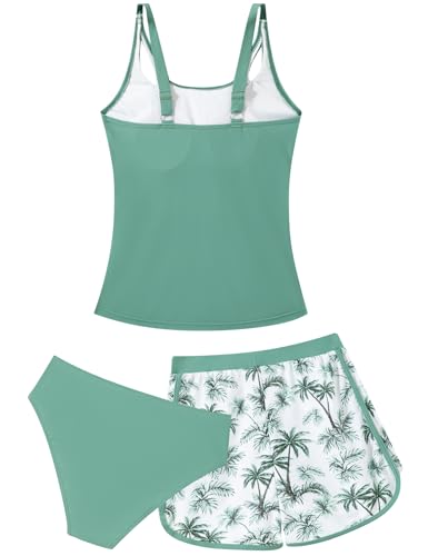 Image of TUONROAD Girls 3pcs Tankini Swimsuit Size 11-16 Bathing Suits for Teens