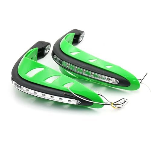 Handschutzer Motorrad 1 Paar Lenkerhandschutz Mit Für LED-Lichthandschützer Für LED-Handschutz Universalhandschützer Motorzubehör(Grün)