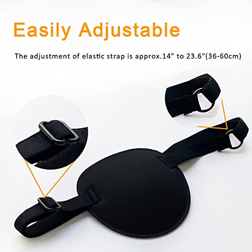 Vandorla Pirate Eye Patches 2 Pack Adjustable Amblyopia Lazy Eye Patches For Adults And Children, Black #TOP2
