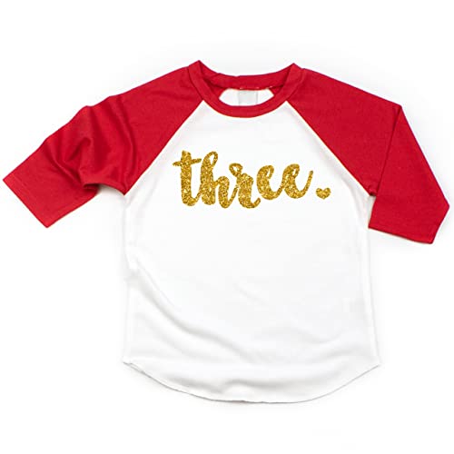 Image of Bump and Beyond Designs Girl Third Birthday Outfit Third Birthday Shirt Three Year Old Outfit