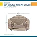 DUCKCOVERS Elegant Waterproof 50 Inch Round Fire Pit Cover, Outdoor Firepit Cover