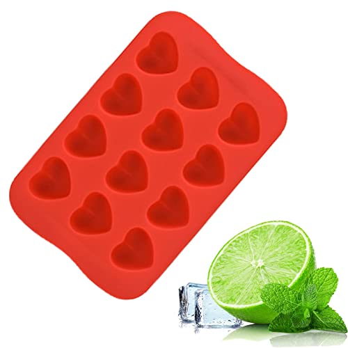 NOWAYTOSTART Bac à glaçons,Bac à glaçons en Silicone Facile à libérer avec Forme Ronde en Forme d'étoile carrée en cœur - Moule à glaçons, bacs à glaçons pour congélateur Cocktails Whisky Cover