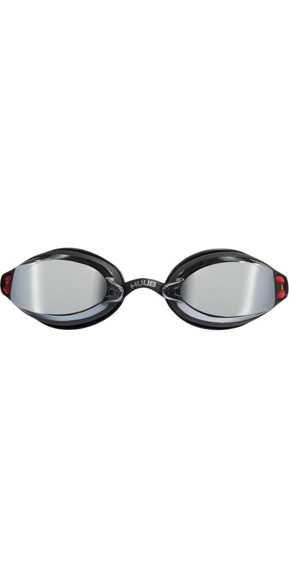 Huub Brownlee - 2 gafas de natación personalizadas, negro/negro + espejo ahumado oscuro