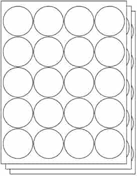 Amazon.com : 2 inch Round Labels - 20 per Sheet, 1000 Circle ...