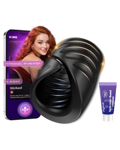 Male Sex Toys for Men - Male Masturbator Penis Training Vibrator with APP Control, Vibrating Sex Toy Strokers Glans Trainer Stimulator, Mens Sex Machine Masturbators Adult Sex Toys Erotic Massage Gels