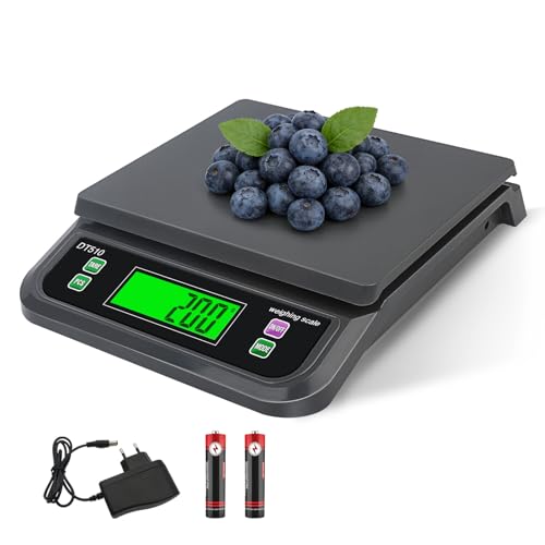 LICHUXIN bascula de Cocina 30kg/66lb bascula Profesional panaderia para Peso Fruta bascula panaderia con Función Tara y PCS 6 Unidades g/oz/LB/kg/TL/CT bascula Cocina Grande