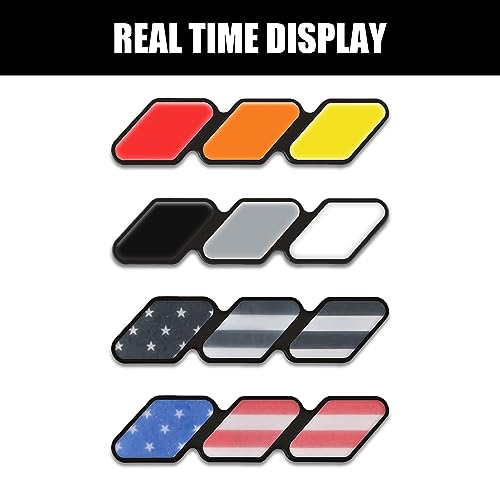 Image of Ajxn 1 PC Car Thickened ABS Grille Three-Color Marking, 4.72 inch x 0.98 inch Screw Fixed Slotted Grid Badge, Personalized Creative Decoration Accessories, Suitable for Tacoma 4Runner (Gray)