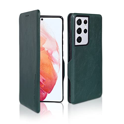 PULOKA for Samsung Galaxy S22 Ultra - Sleek Flip Case - Premium Vegan Leather Phone Cover with Card Slot - Slim, Durable, Privacy Protection - Kickstand Function - Elegant Flip Wallet Cases - Green (B0BDM9BXY8) Amazon Price History, Amazon Price Tracker