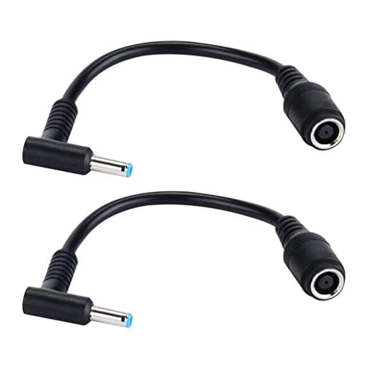 Solustre 2 st. Adapter nätdel spets kontakt omvandlare 7,4 x 5,0 mm till 4,5 x 3,0 mm för HP laptop laddare ersättning nätdel