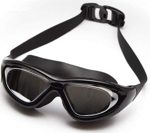 Image of Cable World Big Frame Competition Swim Goggles with Free Protective Case Pro Anti fog Protection Clear Anti-UV Swimming Goggles with Adjustable Strap