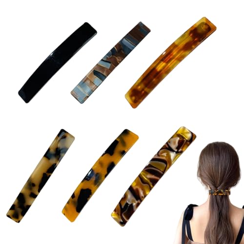 LQUYTA 6 Piezas Pinza Pelo Nuca Pasador Para El Cabello Adorno Para El Cabello Pinza De Resorte Pinza Recta Pinza Horizontal Pinza Para Cola De Caballo Pinza Para Flequillo Lateral Pinza Superior