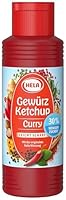 HELA - Gewürz Ketchup Curry leicht scharf 300 ml - Curryketchup mit feiner Schärfe, 30 % weniger Zucker, vegan, ohne Konservierungsstoffe - grillsoße curry - Ketchup ideal zu Pommes, Grillgut & Burger