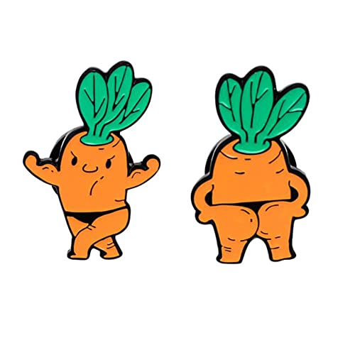 Fitness Carrot Enamel Pin Label Brooch Bags Badge Clothes Kids Shirt Skirt Brooches Jewelry for Clothes Hat Backpacks Gift