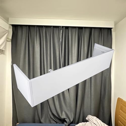 Custom Blackout Curtain Pelmet Panel - Detachable Cassette Box for Bedroom & Balcony, 3.4m/11.2ft Wall Mount Track Cover - Sleek Design for Light Blocking