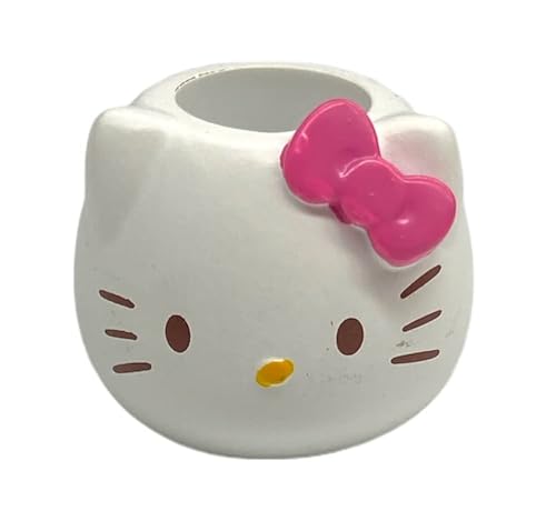 Image of Friend Sanrio Hello Kitty Toothbrush Holder, Toothbrush Stand, for Bathroom 1.1 in(H) x 1.4 in(W), Inner Diameter 0.6 in (Small Size),White