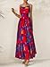 BTFBM Women Summer Floral Maxi Dresses Elegant Spaghetti Strap Dress Printed Party Dress Beach Long Dresses(Floral Navy Red Flower,Small)