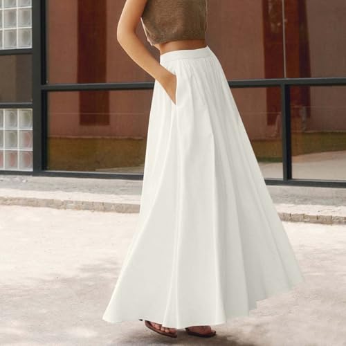 High Cut Basic for Women Maxi Long Midi Knee Length Loose Fit Skirt Women 2025 Fashion4