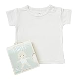 Boody Body Baby EcoWear T-Shirt - Soft Cooling Infant Tee made from Natural Organic Bamboo - Soft Breathable Eco Fashion for Sensitive Skin - Chalk White, 3-6 months