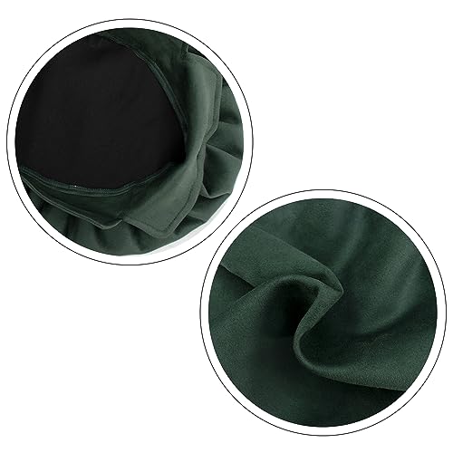 Kuoin Soft Suede Warm Renaissance Festival Hat Cap Medieval Beret Costume Accessory For Women Men (Green) #TOP2