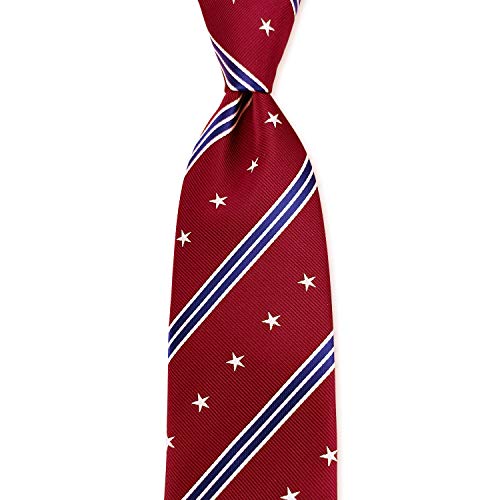 Kooelle Mens American Flag Necktie Stars & Striped Jacquard Tie For Patriotism #TOP1