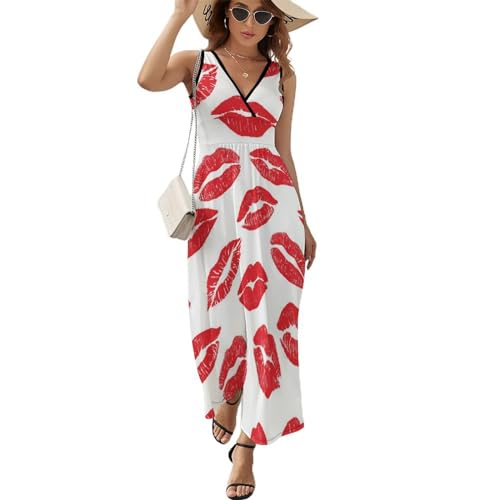Robe longue d'été pour femmes col V vêtement de plage décontracté chic maxi